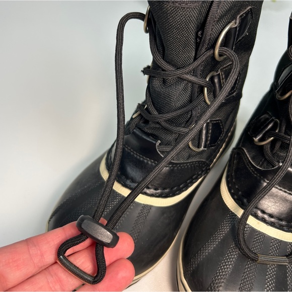 SOREL Black Boots Winter Shoes Yoot Pac Nylon Upper Waterproof Outdoor US Size 3 - Picture 4 of 12